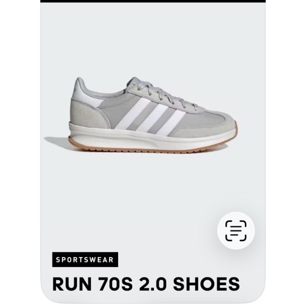 Adidas Run 70s 2.0 Gray and White Sneakers